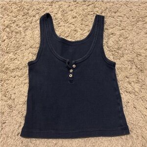 Navy blue brandy melville tank top